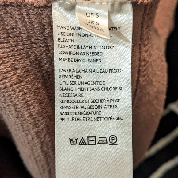 Free People Ottoman Slouchy Tunic Mockneck Sweater Dress Oversized Nutmeg Size S - Picture 6 of 7